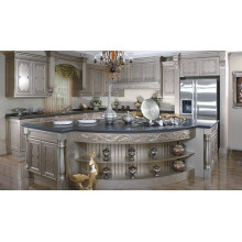 U Shape Exotic Solid Wood Kitchen Cabinet